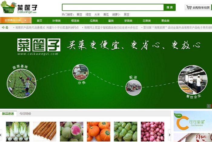 菜筐子网上商城网站建设